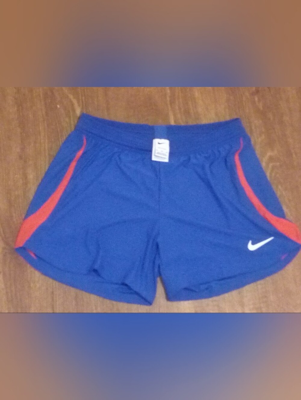 Nike men's Royal Blue Athletic Shorts with Red Stripe